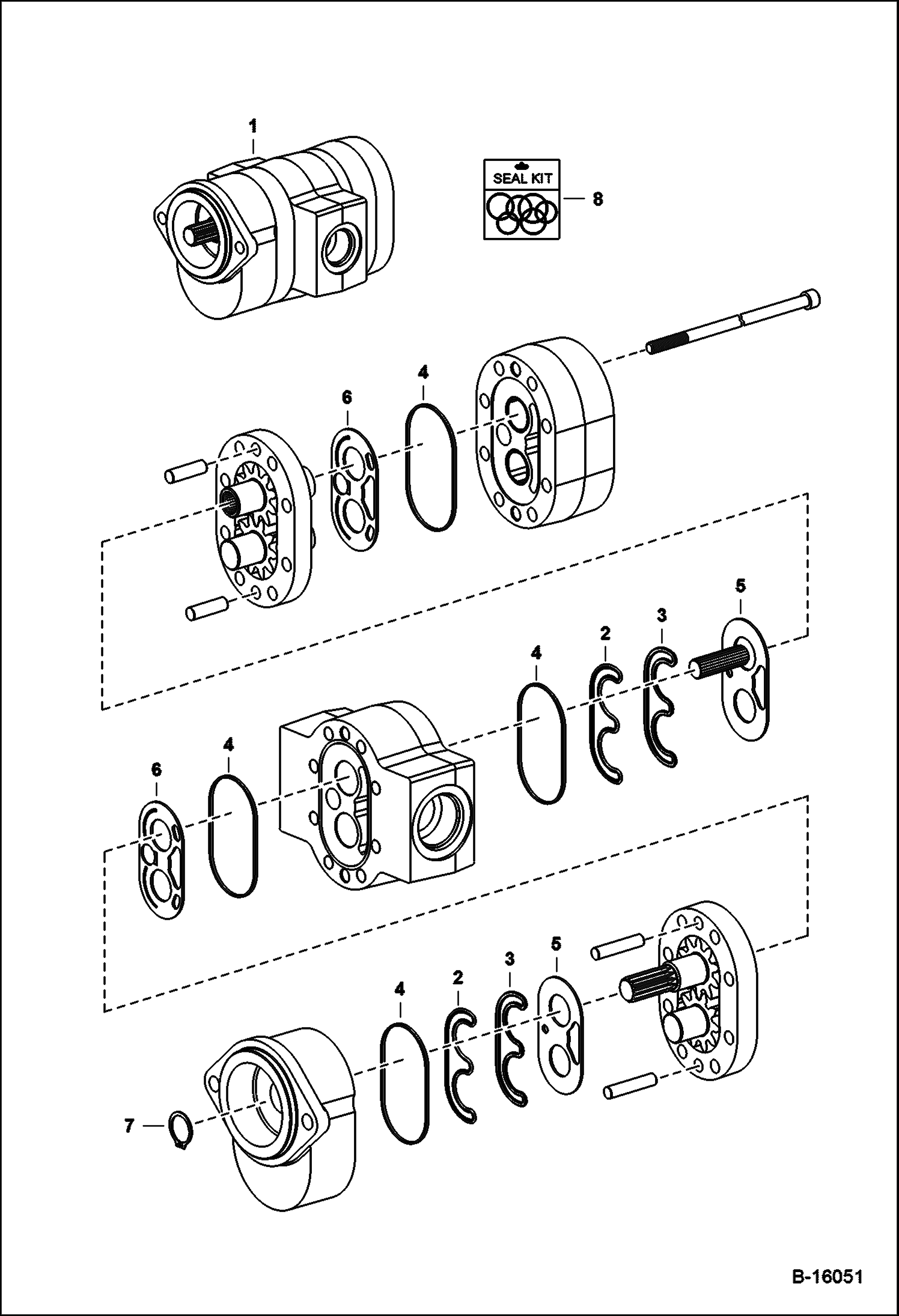 Схема ГИДРАВЛИКА ВЫСОКОЙ ПРОИЗВОДИТЕЛЬНОСТИ (НАСОС С ДВОЙНОЙ ЗУБЧАТОЙ ПЕРЕДАЧЕЙ - ЧУГУН)