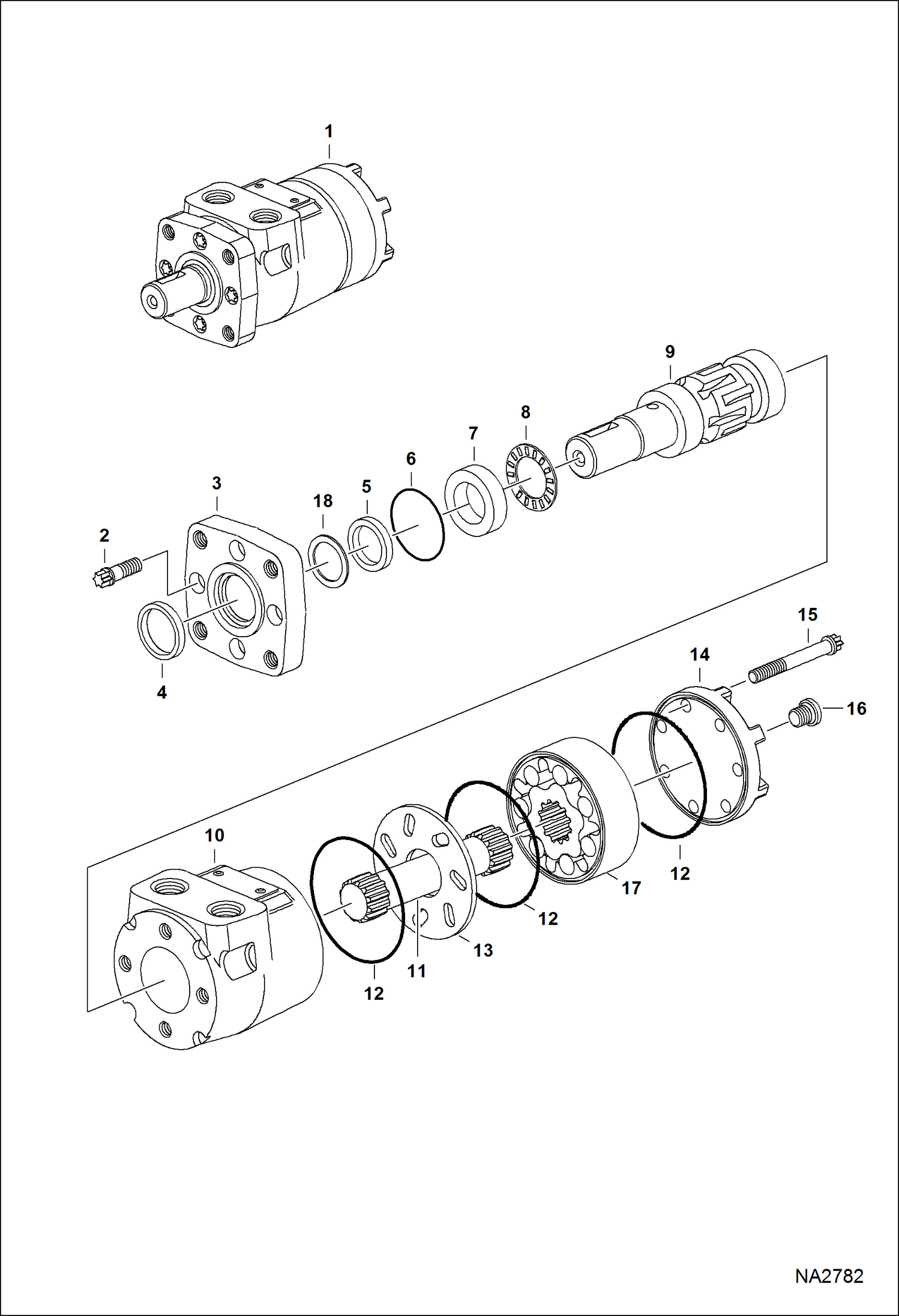 ЩЕТКА УГЛОВАЯ ПОВОРОТНАЯ (ГИДРАВЛИЧЕСКИЙ ДВИГАТЕЛЬ) (48-- 7000)