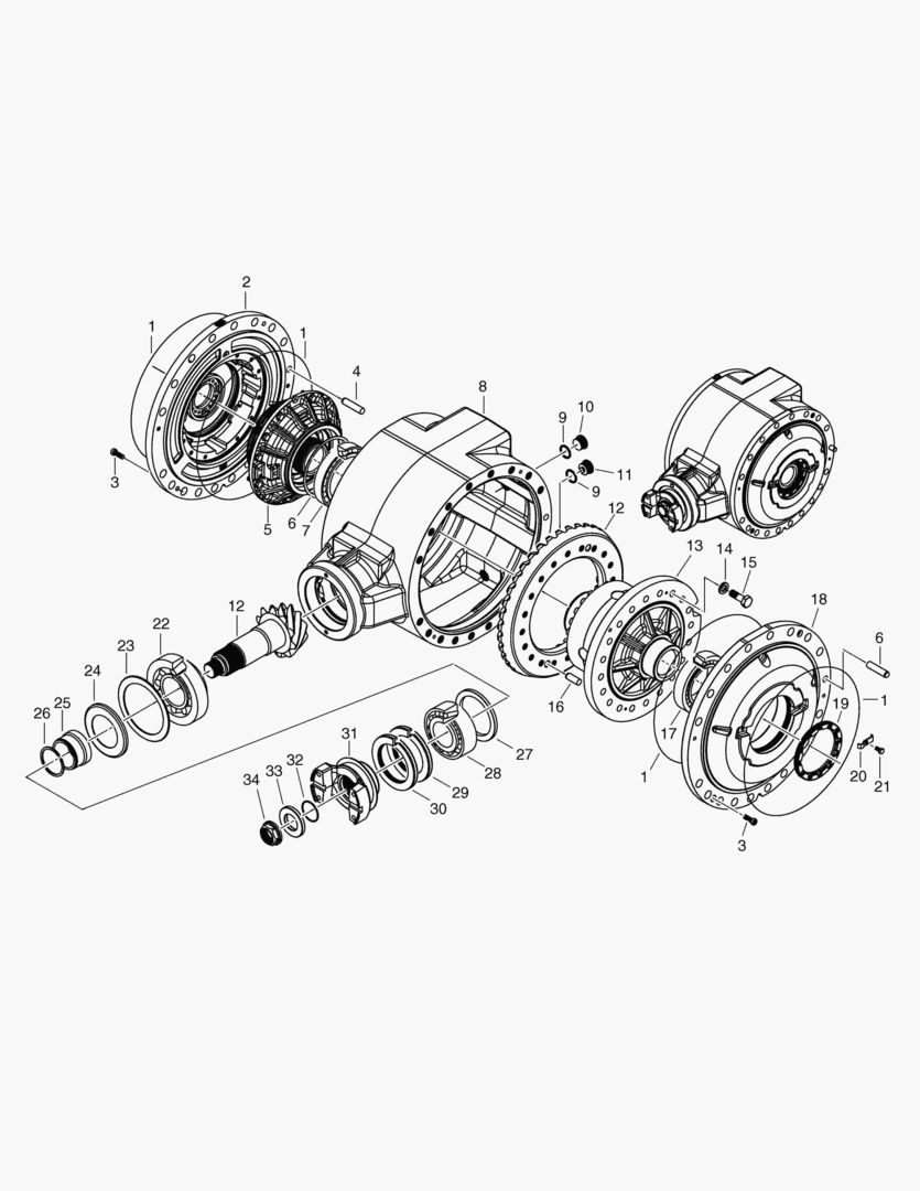 Схема G091-10 DIFFERENTIAL ASS`Y [7X1021~7X1189]