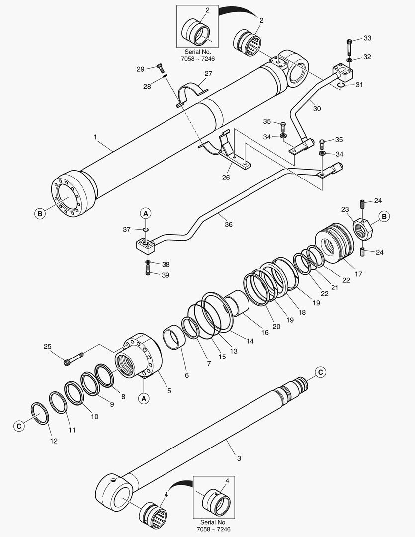 Спецтехника 4231 BOOM CYLINDER - R.H [7058~]