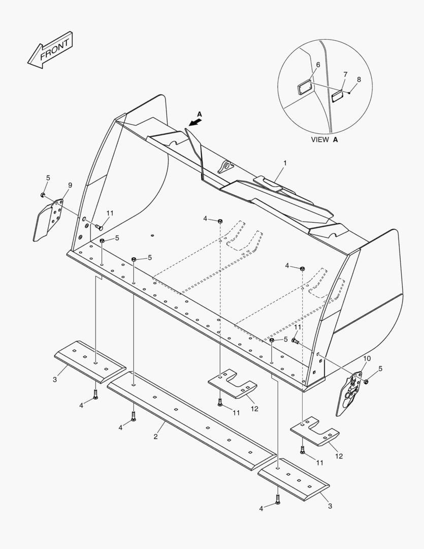 5690 BUCKET - 4.7гЋҐ CUTTING EDGE 3354mm(MH)
