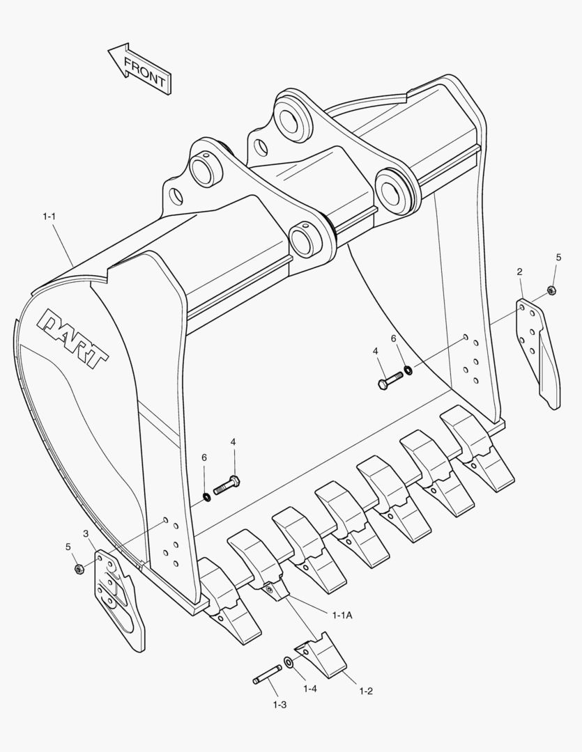 6570 BUCKET - 1.49mВі(63`) - SIDE PIN