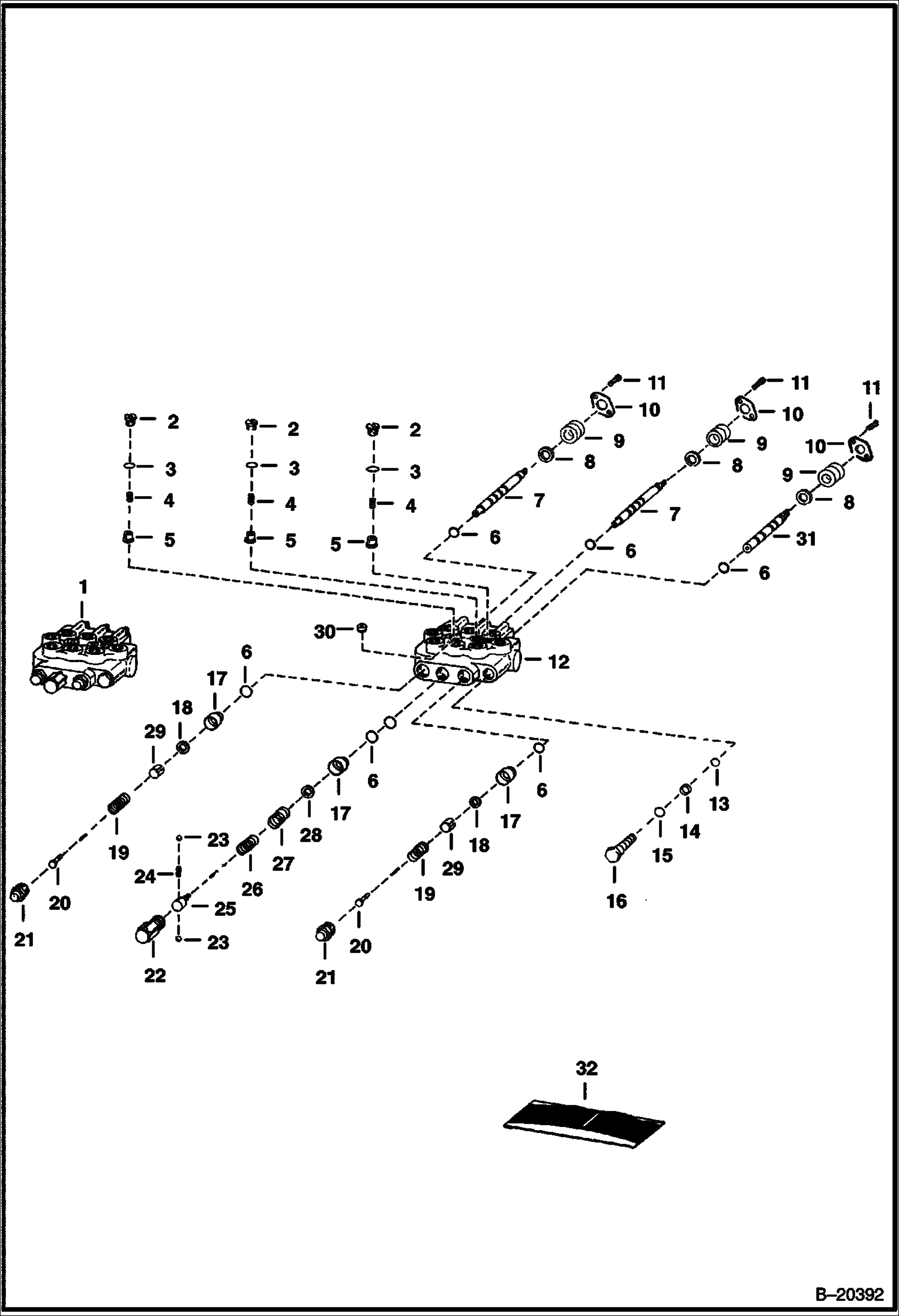 ГИДРАВЛИЧЕСКИЙ КЛАПАН (СЕРИЙНЫЙ НОМЕР 11770-11935)