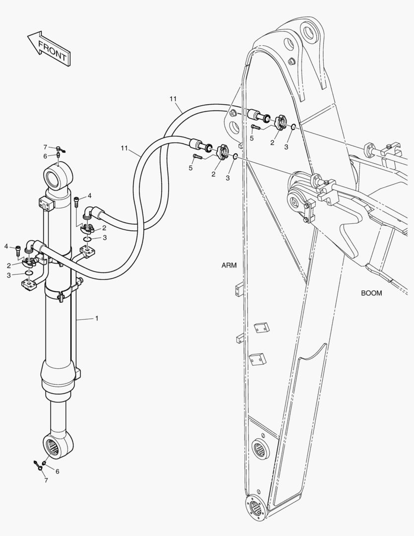 ГИДРОСИСТЕМА РУКОЯТИ - РУКОЯТЬ 2.5 м