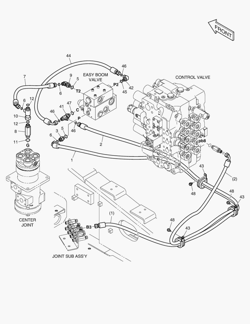 ТРУБОПРОВОД СЕРВОУПРАВЛЕНИЯ - СТРЕЛА ПЛАВАЮЩЕГО ТИПА