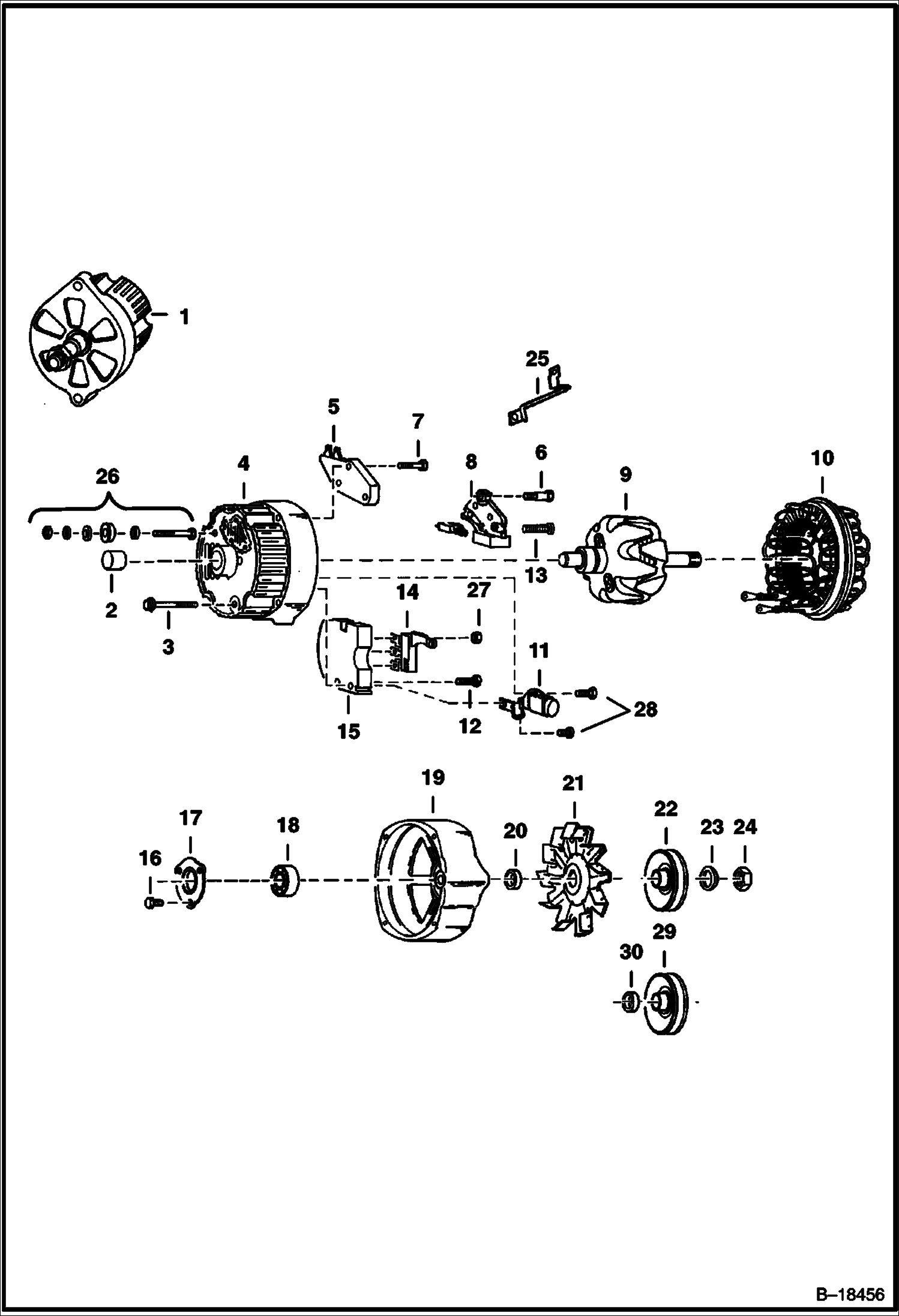 ГЕНЕРАТОР ПЕРЕМЕННОГО ТОКА (DELCO 1105070 ИЛИ 1105422) (ОТКРЫТЫЙ)