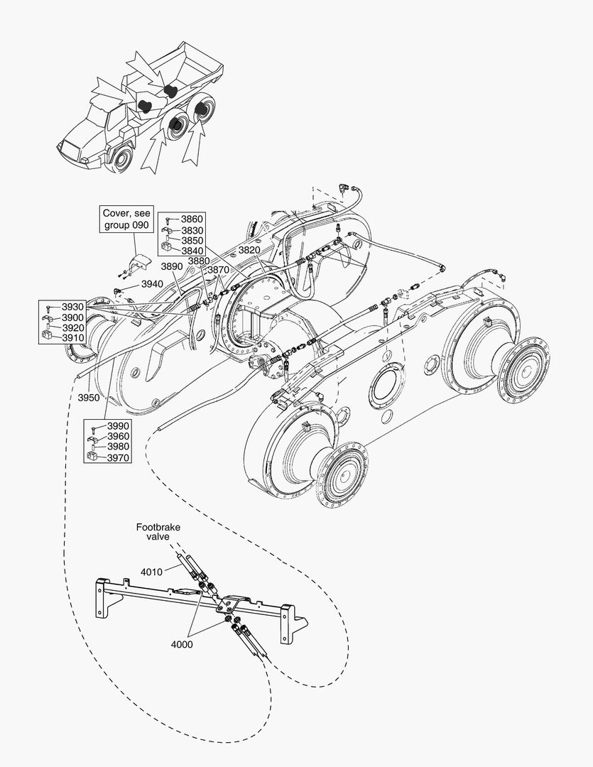 G190-52 BRAKE SYSTEM REAR TANDEM [~8X0549]
