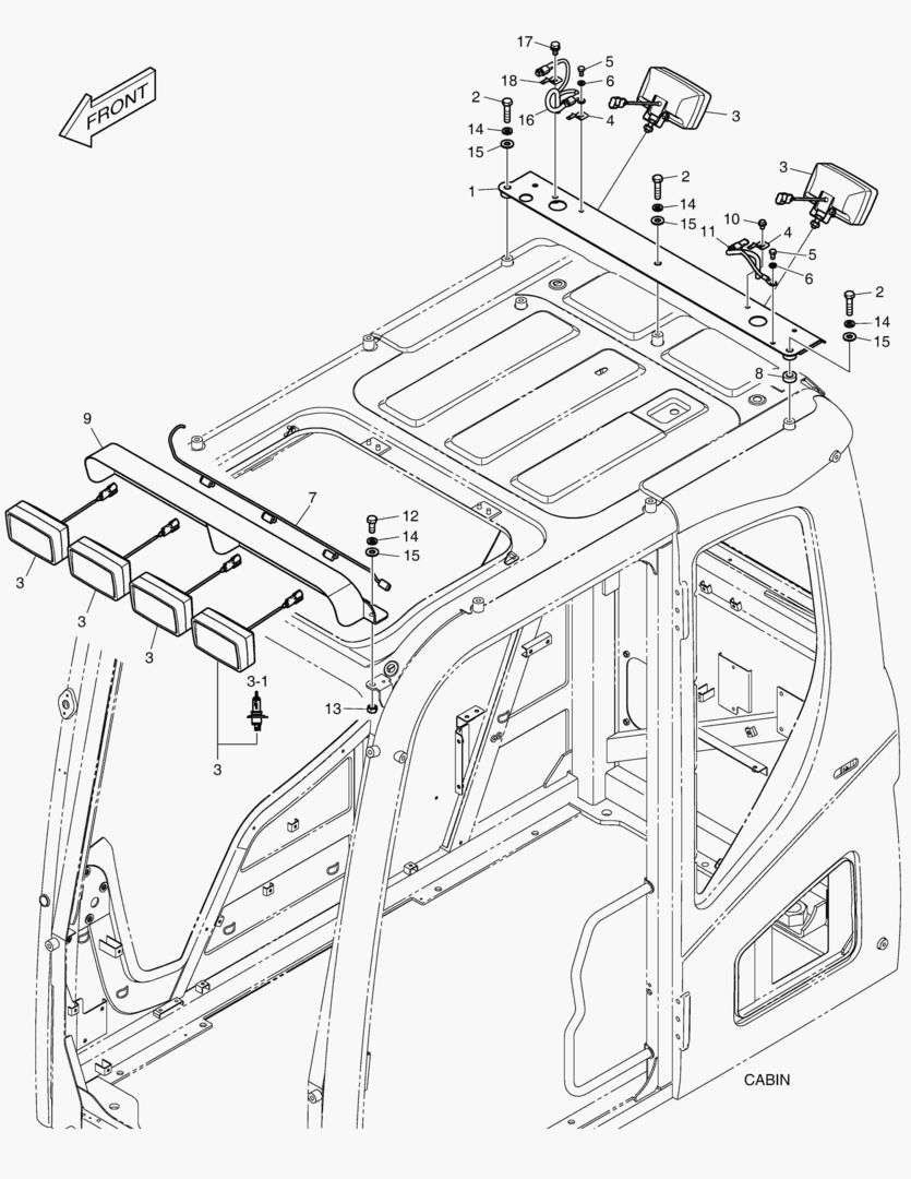 7380 WORKING LAMP - 6 LAMP [1001~1307]