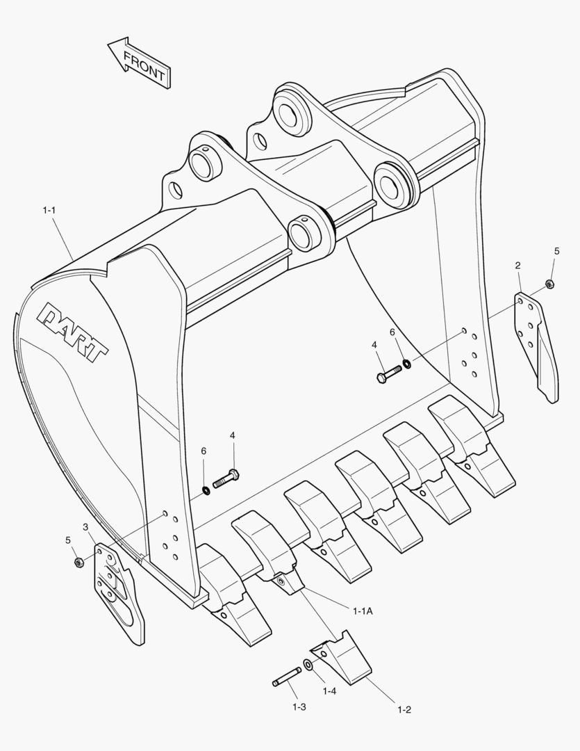 6550 BUCKET - 1.32mВі(57`) - SIDE PIN