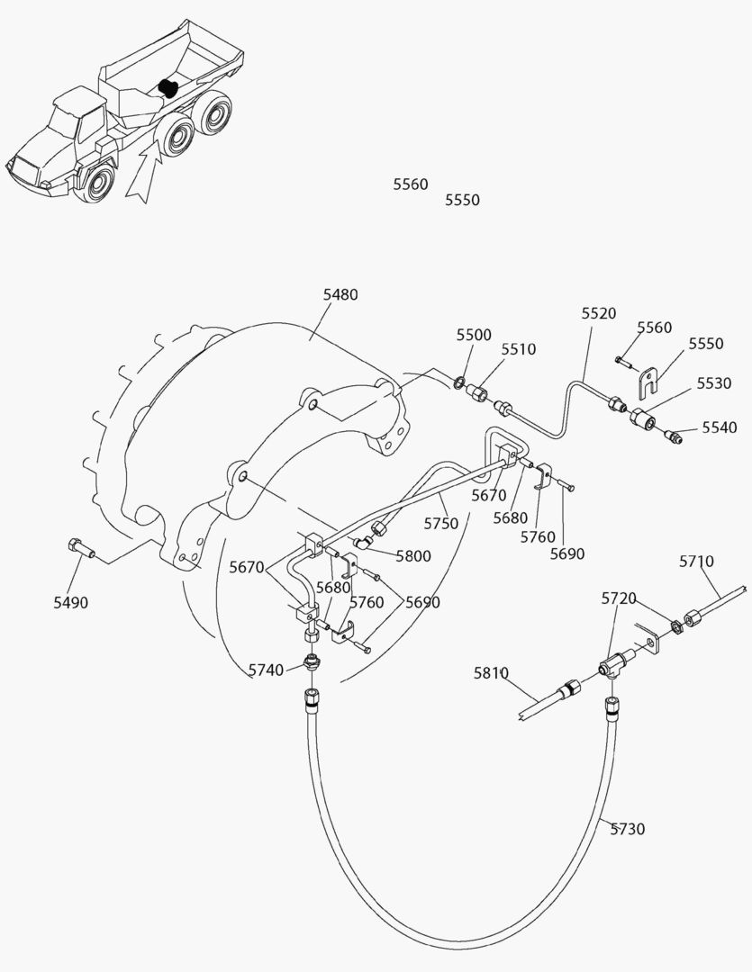G190-70 BRAKE SYSTEM; REAR AXLE (RIGHT REAR)