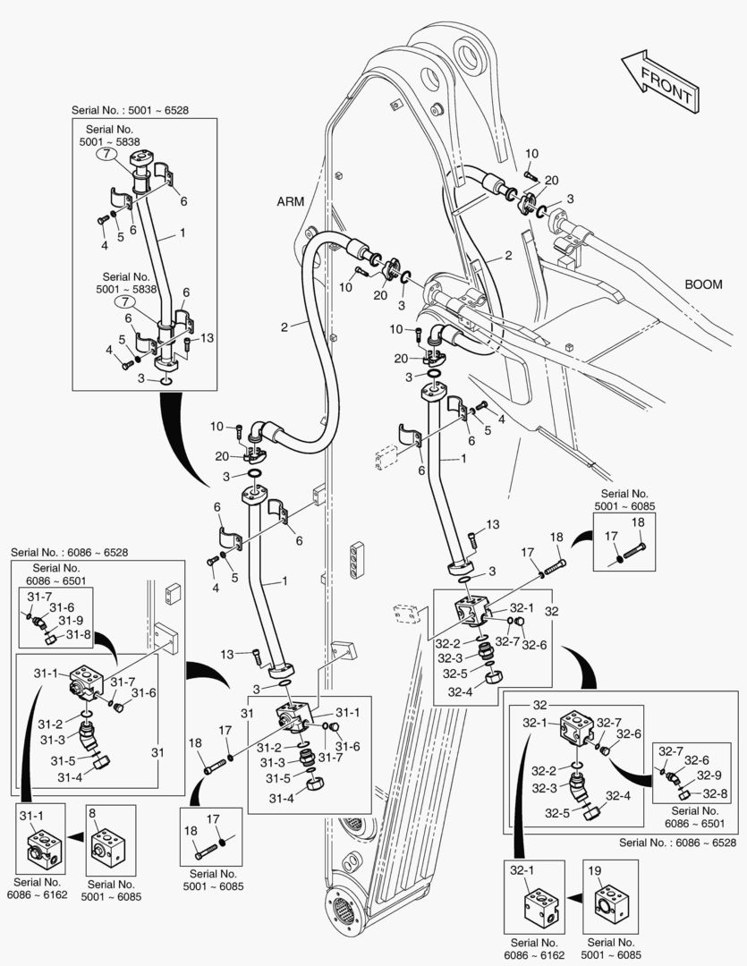 6200 ARM PIPING - ONE & TWO WAY(ARM 3.2m)