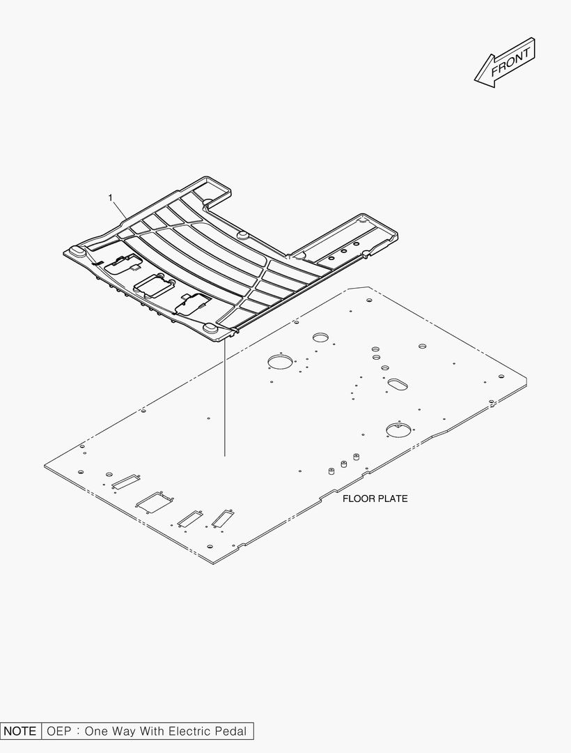 6320 FLOOR MAT - TWO WAY OR OEP(ROTATING)