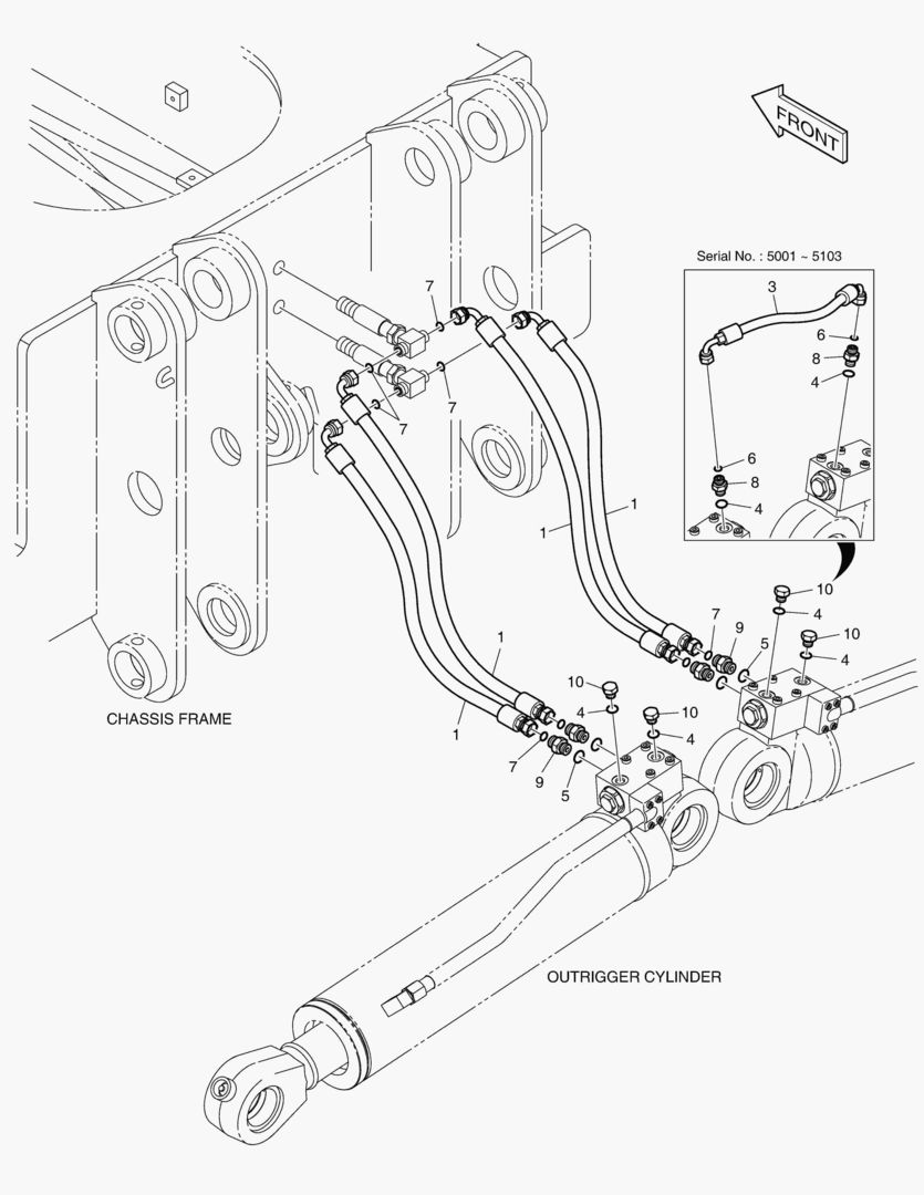 ТРУБОПРОВОД ЗАДНЕГО АУТРИГЕРА
