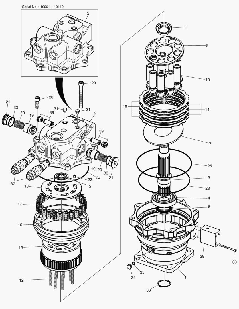 ГИДРОМОТОР ПОВОРОТА ПЛАТФОРМЫ