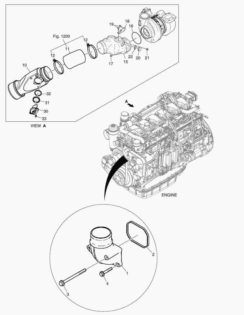 Схема ТРУБОПРОВОД ДЛЯ НАДДУВА ВОЗДУХА