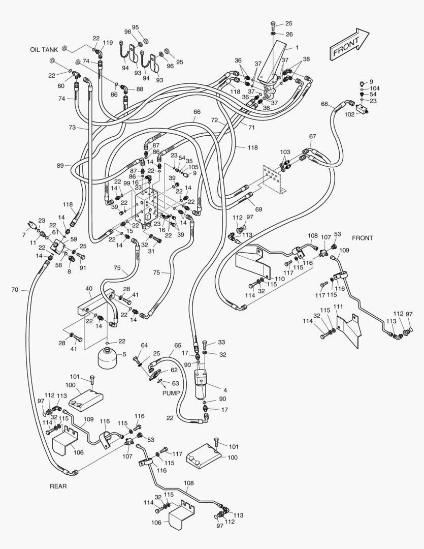 1266 BRAKE PIPING-LOCAL AXLE [1186~1239]