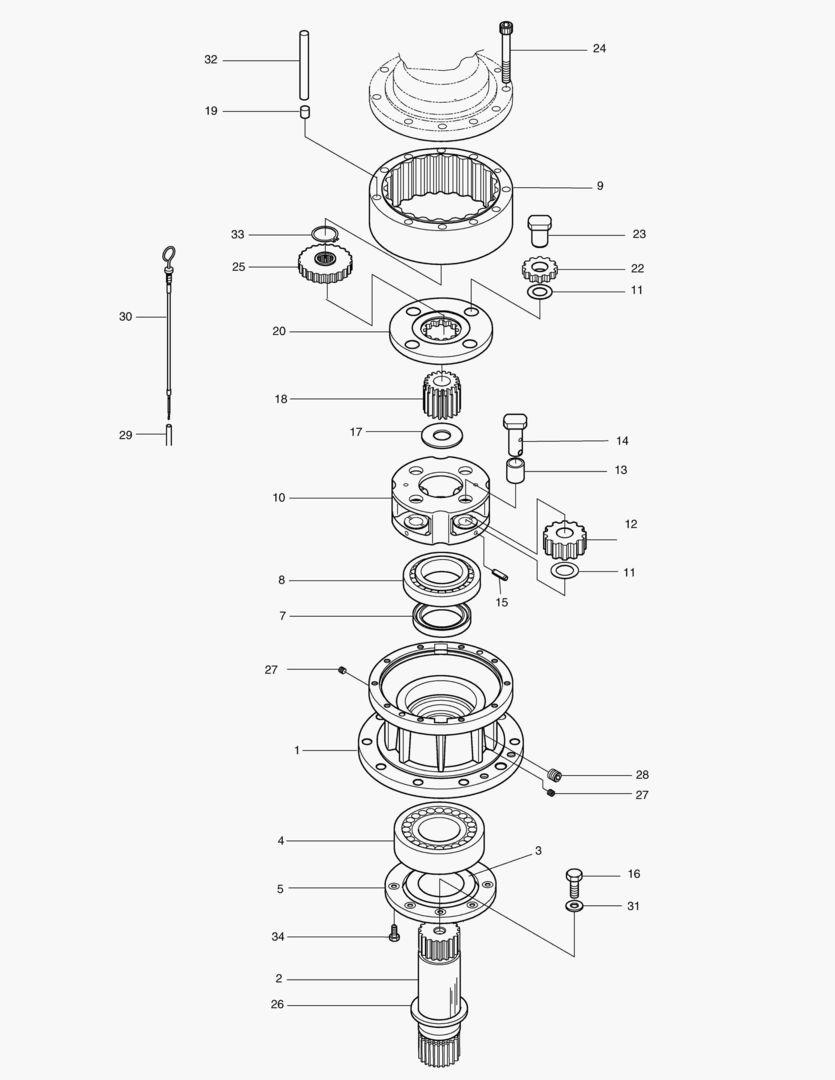 4150 SWING REDUCTION GEAR [1001~1448]