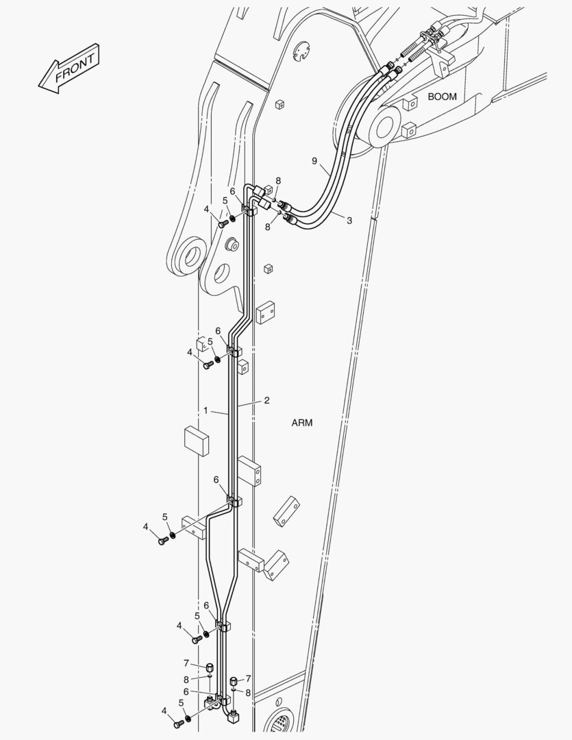 ГИДРОСИСТЕМА РУКОЯТИ - БЫСТРАЯ ПОСАДКА(РУКОЯТЬ 2.5 м)