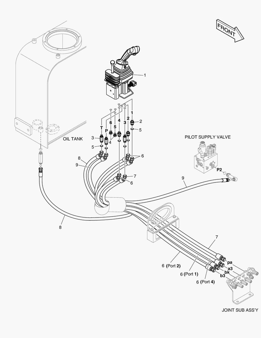 ТРУБОПРОВОД СЕРВОУПРАВЛЕНИЯ - 2 КАТУШКИ