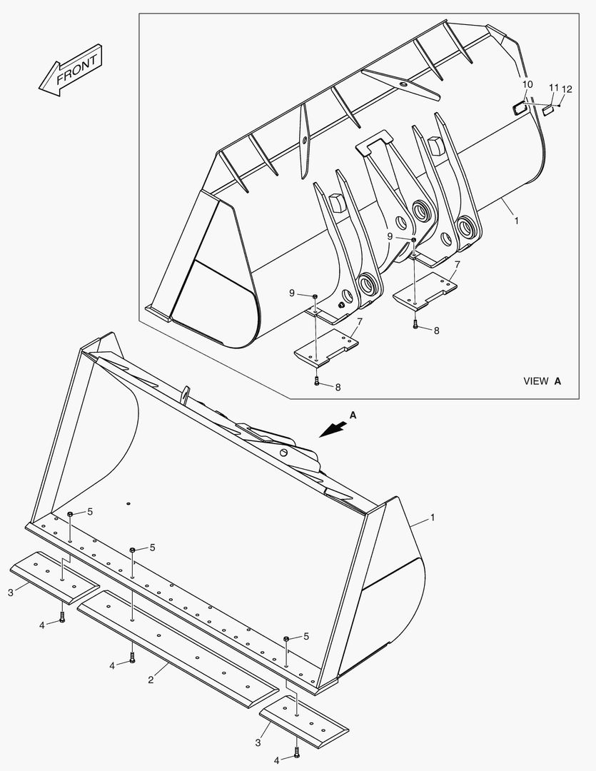 5450 BUCKET - 5.2гЋҐ CUTTING EDGE 3404mm