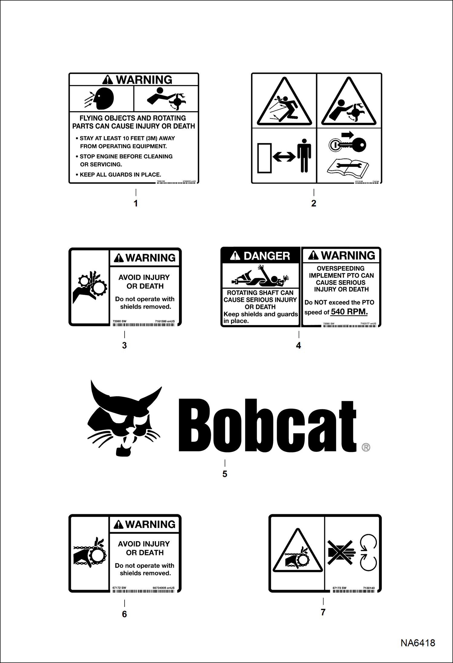 РУКОЯТКА УПРАВЛЕНИЯ (ПРЕДУПРЕЖДАЮЩИЕ ТАБЛИЧКИ) (БЕЗ ТЕКСТА)