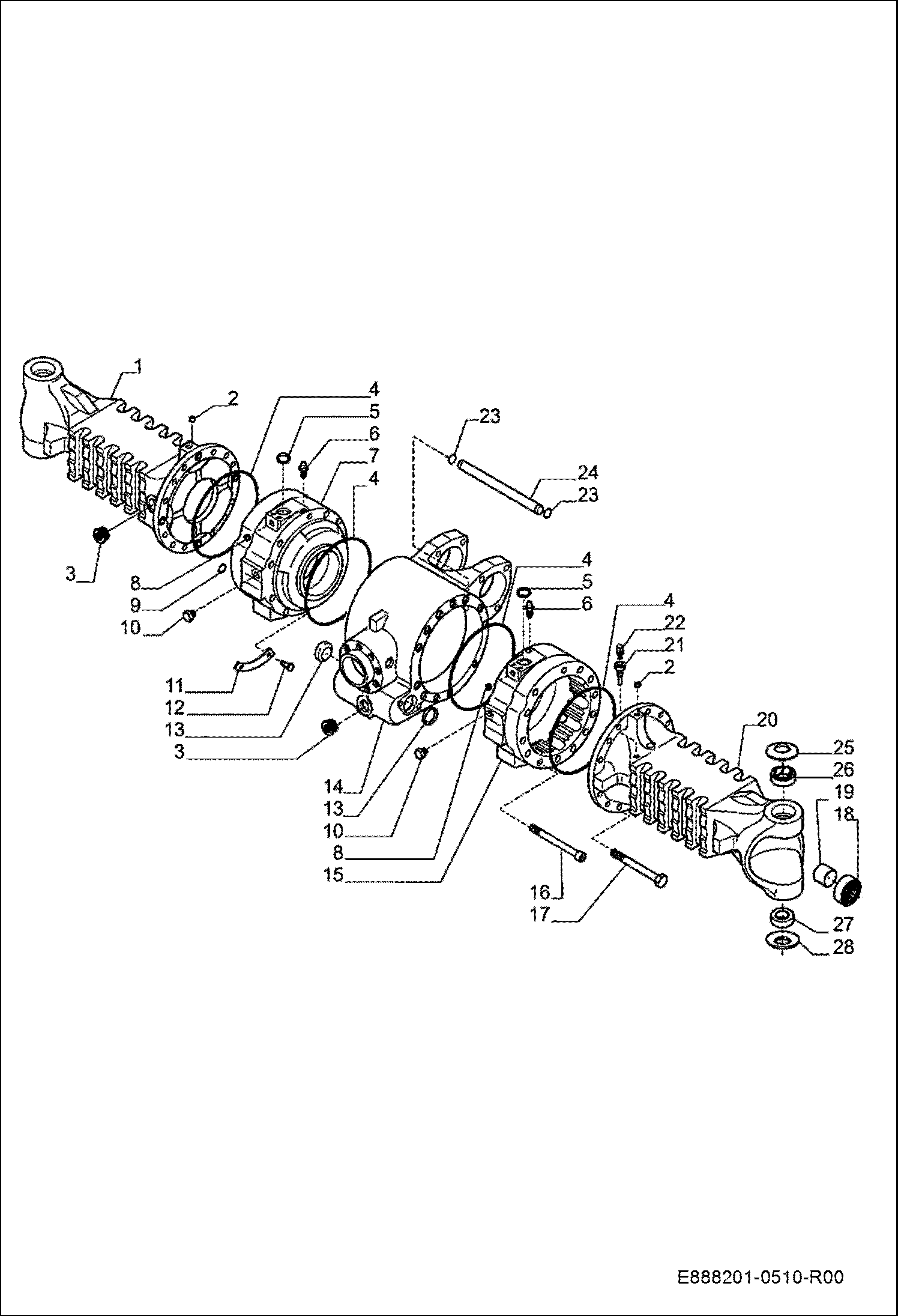 ЗАДНИЙ МОСТ - КОЖУХ ПОЛУОСИ