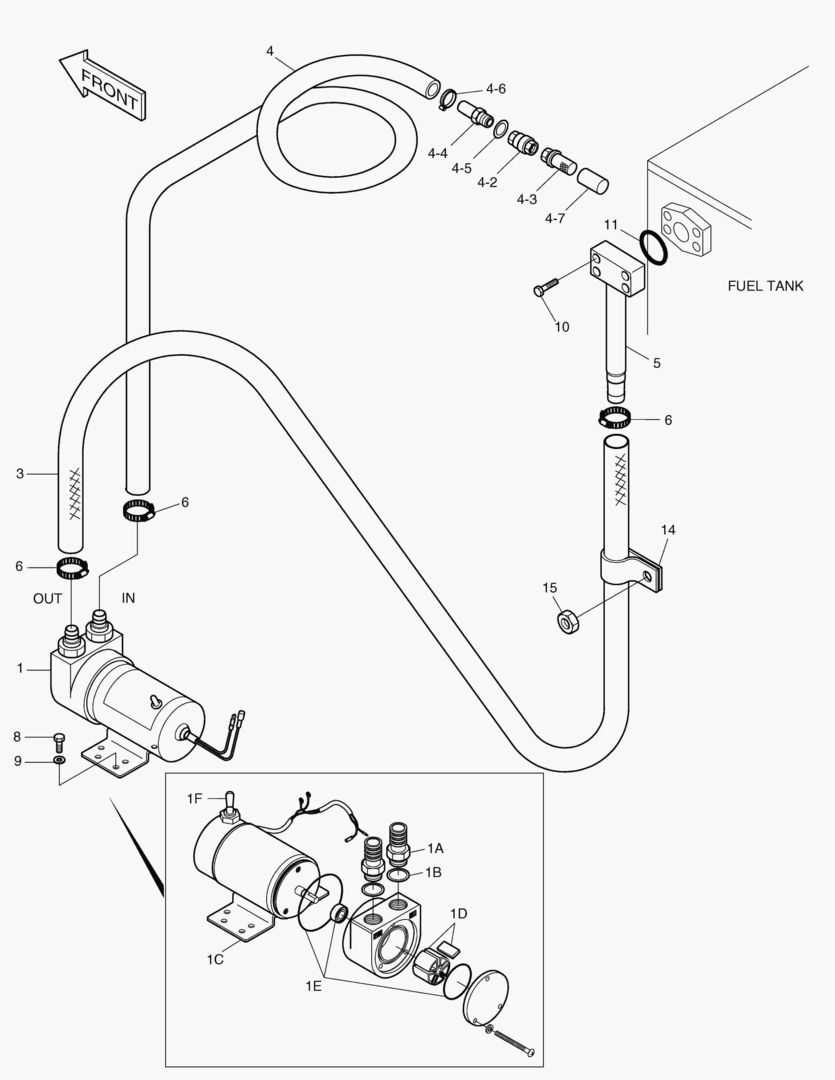 НАСОС ЗАЛИВНОЙ ГОРЛОВИНЫ ТОПЛИВА В СБОРЕ