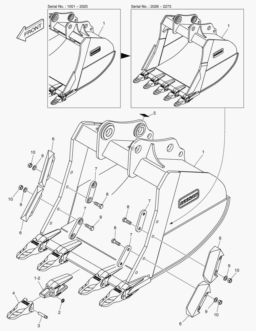 7480 BUCKET ASSВґY - 1.07mВі - S CLASS