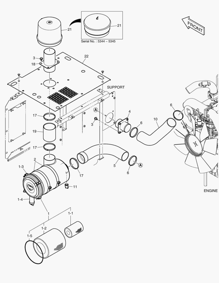 7980 AIR CLEANER - PRE CLEANER [5344~]