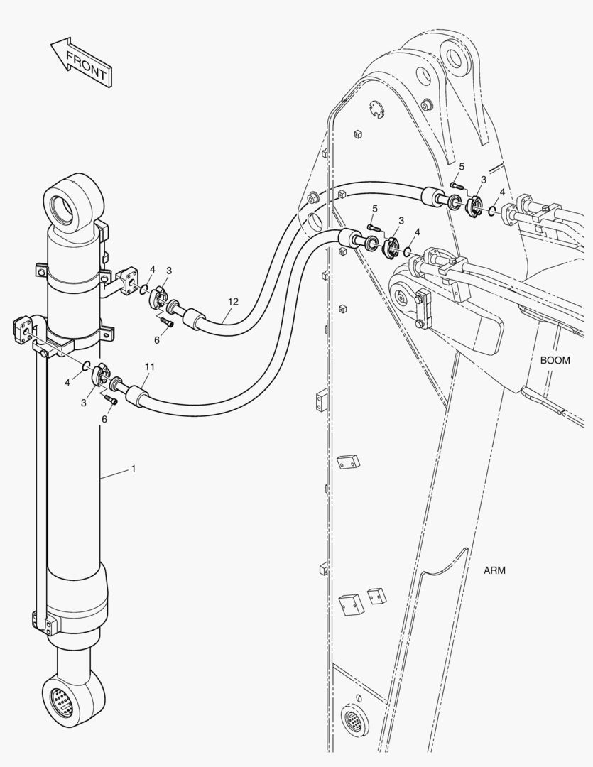 ГИДРОСИСТЕМА РУКОЯТИ - РУКОЯТЬ 2.6 м