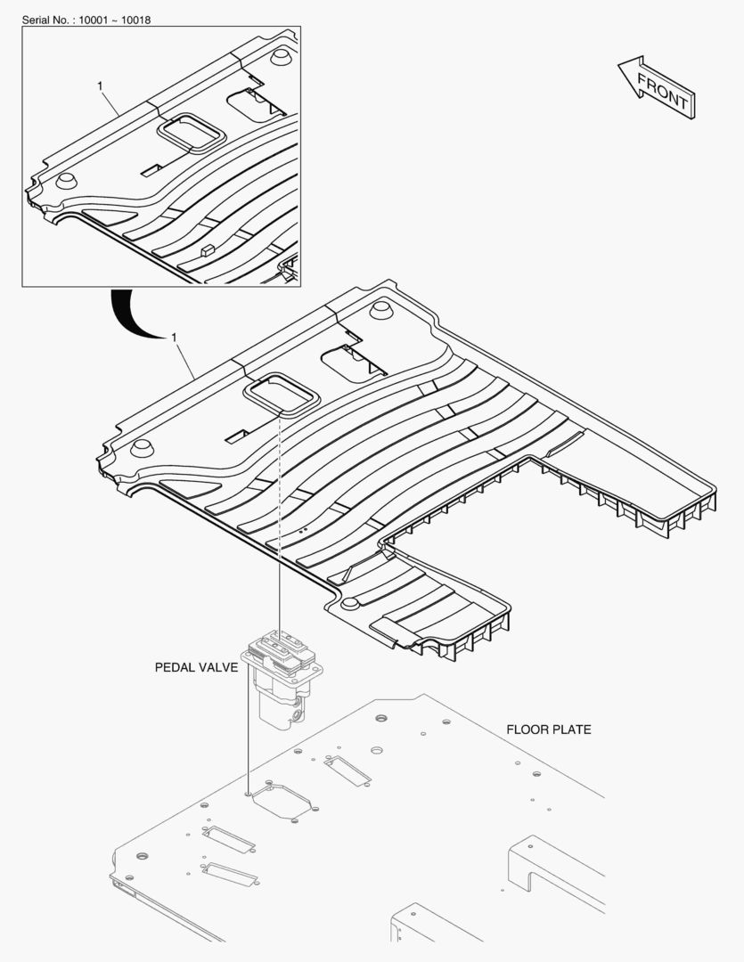 6240 FLOOR MAT - TWO WAY WITH PEDAL(1)