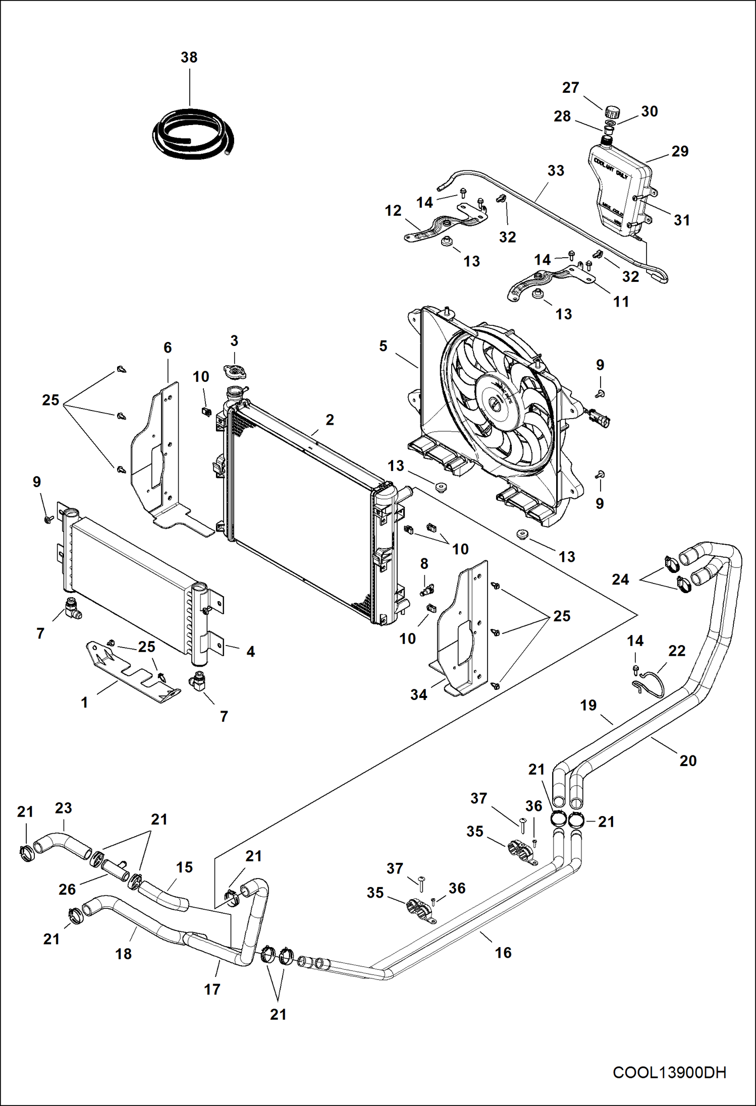 ДВИГАТЕЛЬ, СИСТЕМА ОХЛАЖДЕНИЯ (СЕРИЙНЫЙ НОМЕР AVW211001 - AVW219999)
