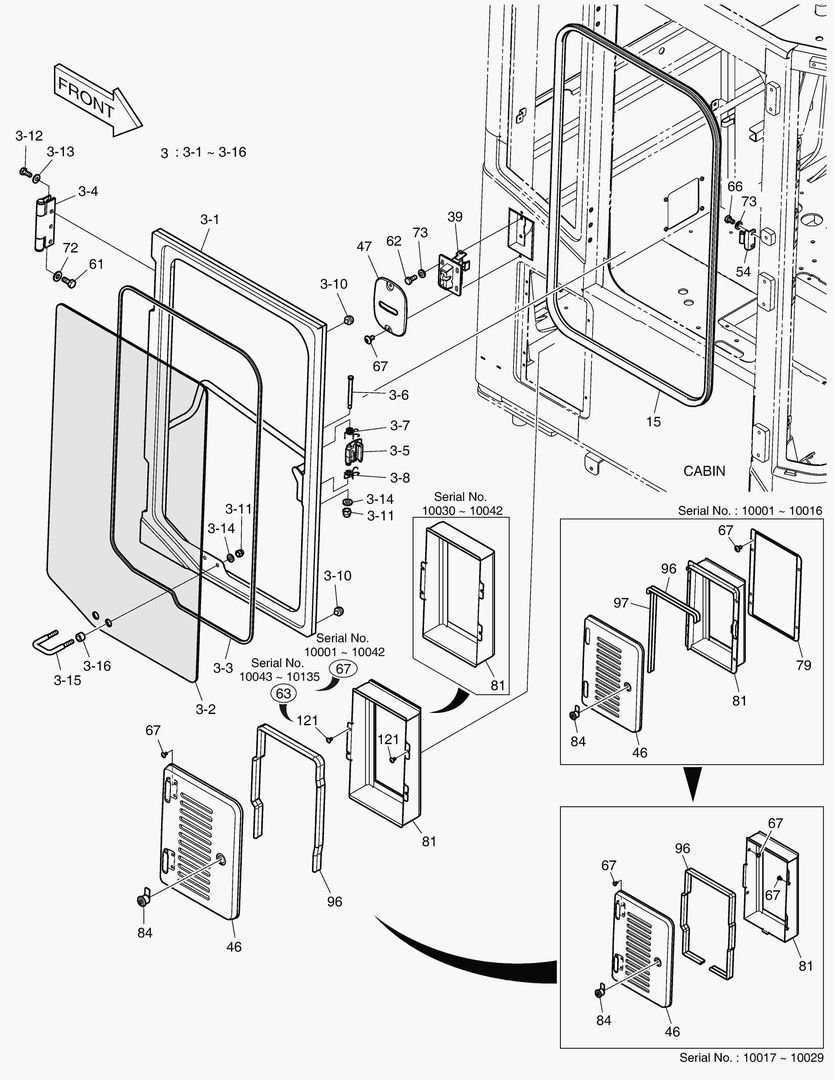 КАБИНА(4) - ДВЕРЬ В СБОРЕ(ПРАВОСТОРОННИЙ)