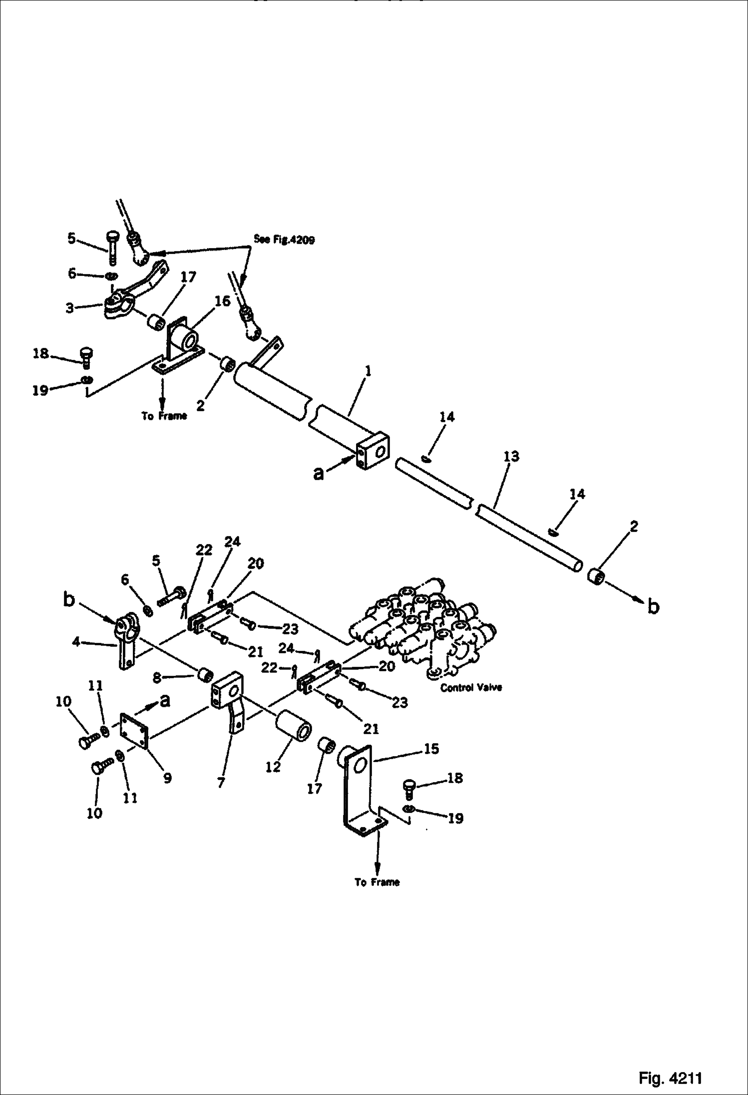 2) (ДЛЯ УСТРОЙСТВА НАКЛОНА КОВША БУЛЬДОЗЕР С ПОВОРОТНЫМ ОТВАЛОМ) KOMATSU СЕРИЙНЫЙ НОМЕР 13025 И ВЫШЕ