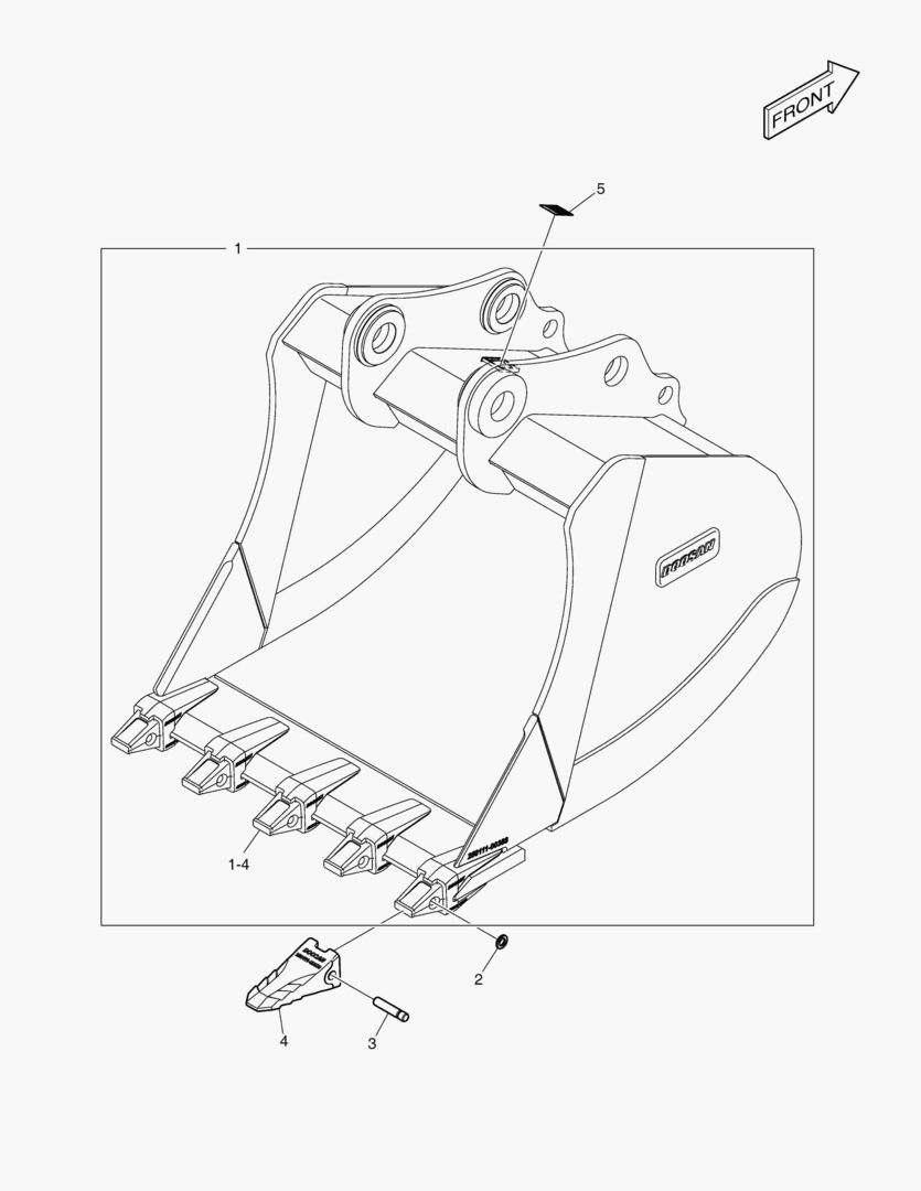Схема 7190 BUCKET ASSВґY - 1.66mВі - H CLASS