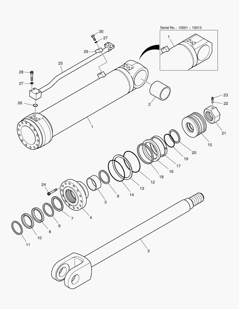ГИДРОЦИЛИНДР ПОДЪЕМА-ЛЕВОСТОРОННИЙ
