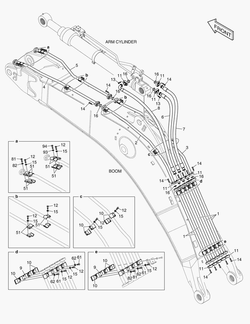 3150 BOOM PIPING - 6.65m