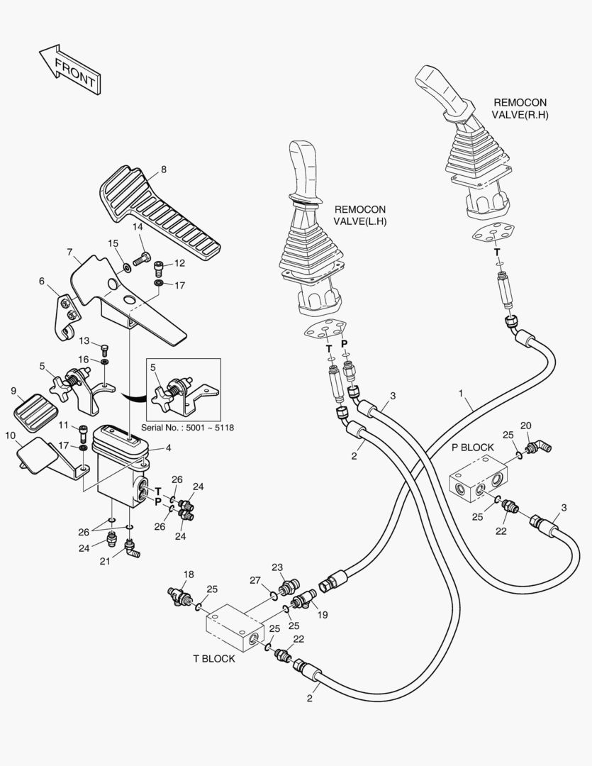Схема ТРУБОПРОВОД СЕРВОУПРАВЛЕНИЯ(2) - STT + PE3C
