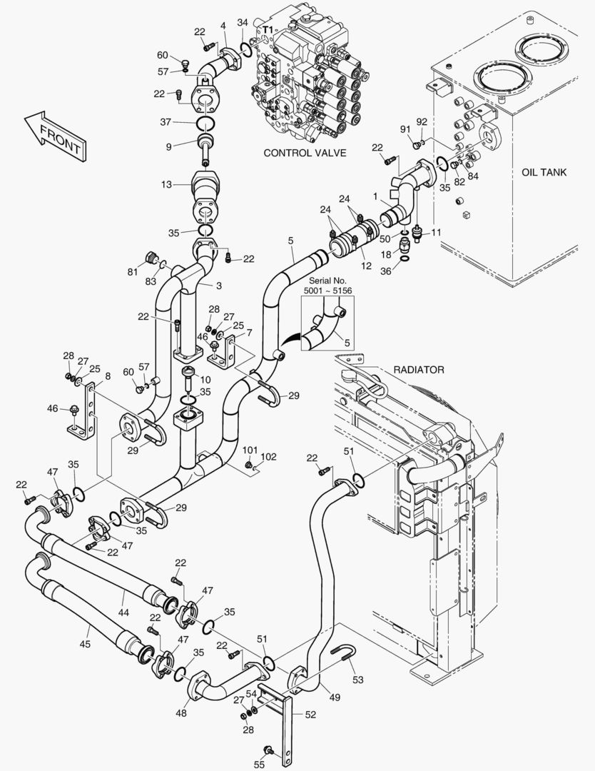 1240 OIL COOLER PIPING(2) [5001~5200]