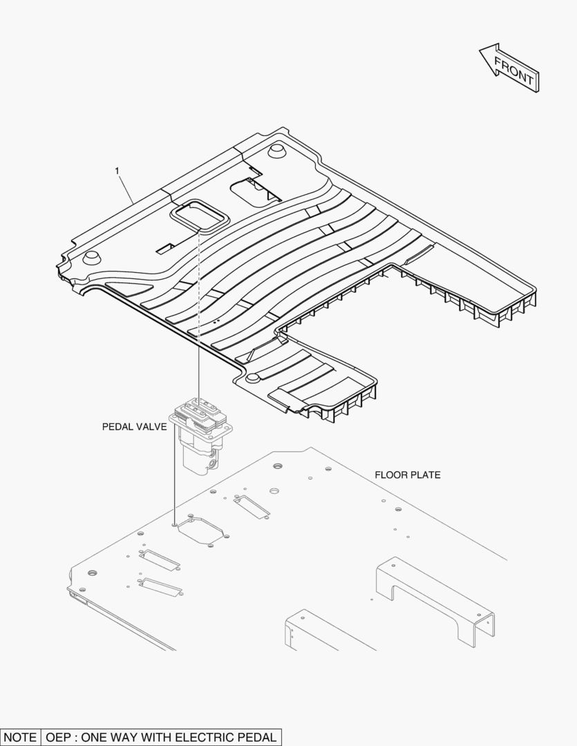 7430 FLOOR MAT - TWO WAY OR OEP(ROPS)