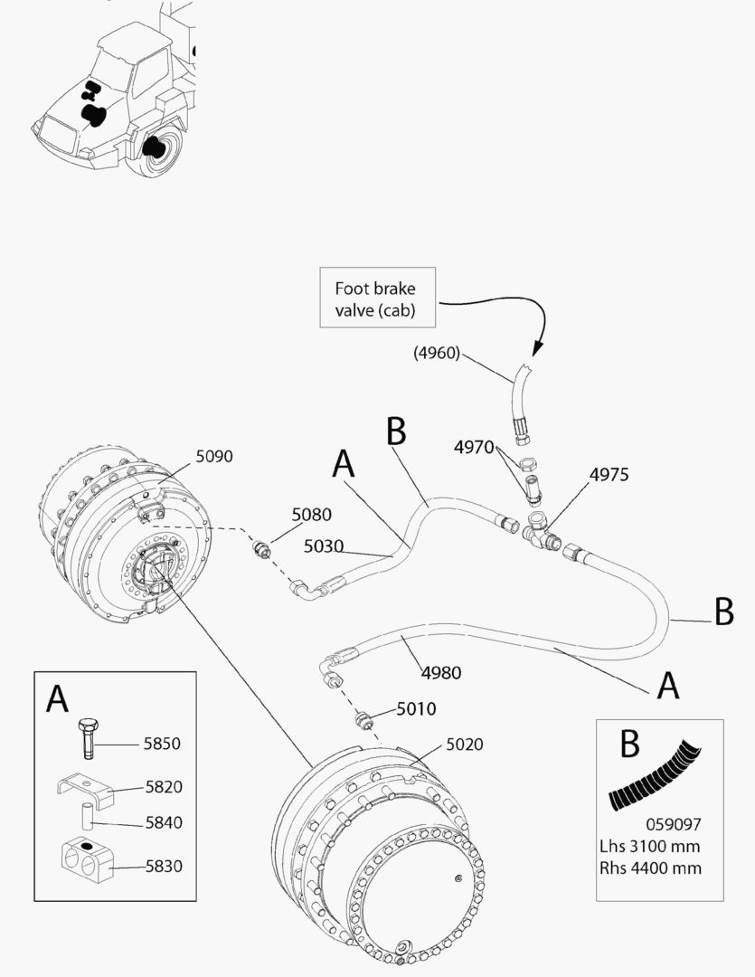 Спецтехника G190-58A BRAKE SYSTEM; FRONT AXLE [810053~] - главное фото
