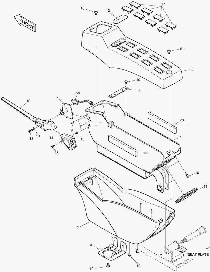 ПУЛЬТ УПРАВЛЕНИЯ - ЛЕВОСТОРОННИЙ
