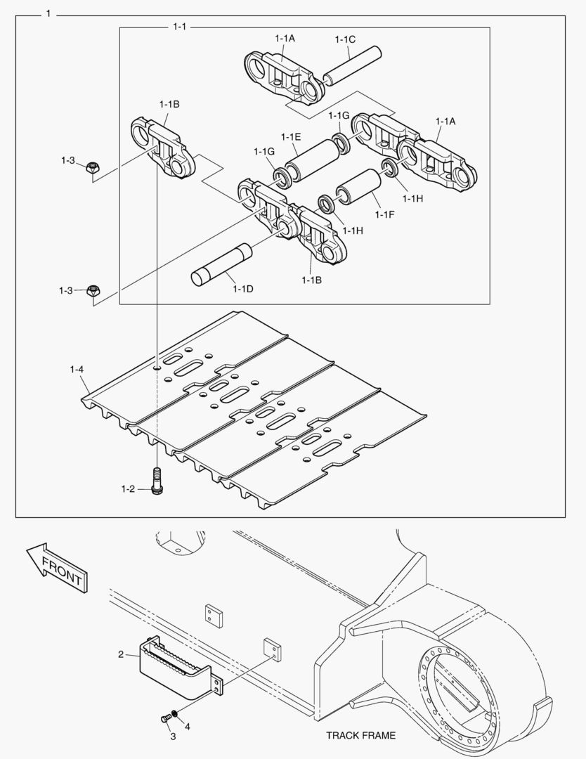 БАШМАК ГУСЕНИЦЫ - 750G(ФИКСИРОВАННАЯ ГУСЕНИЦА)
