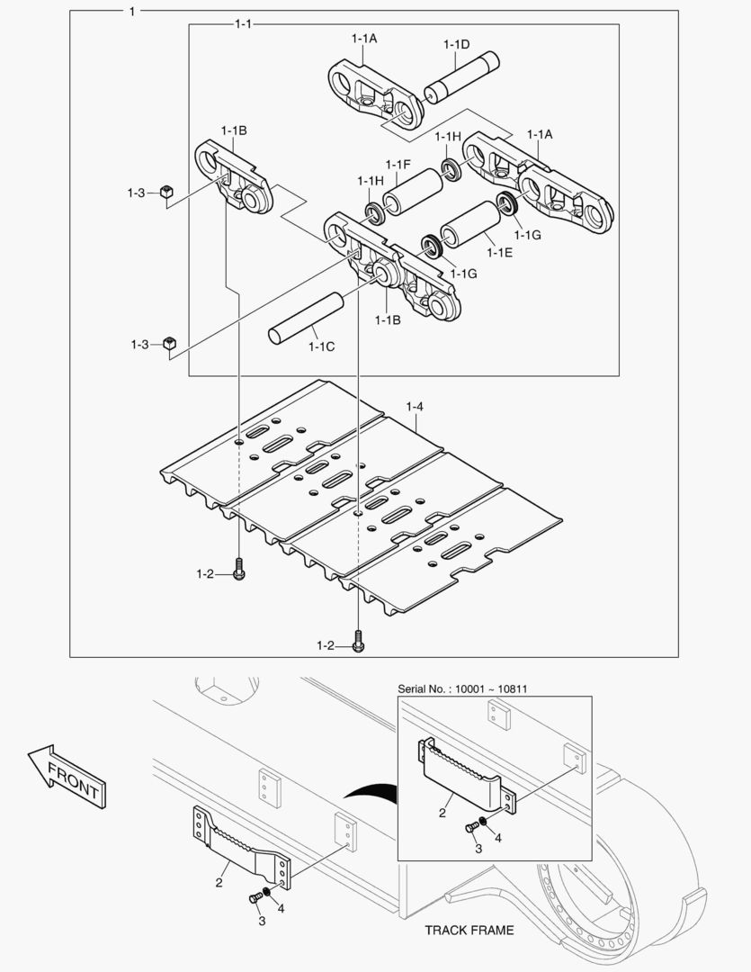 БАШМАК ГУСЕНИЦЫ - 600G(ФИКСИРОВАННАЯ ГУСЕНИЦА)