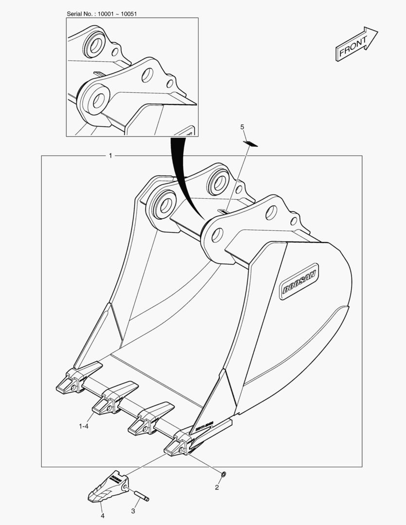 7070 BUCKET ASS`Y - 1.64mВі - H CLASS