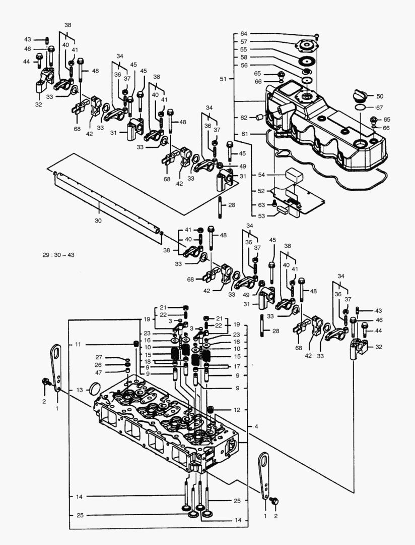 014 CYLINDER HEAD & BONNET