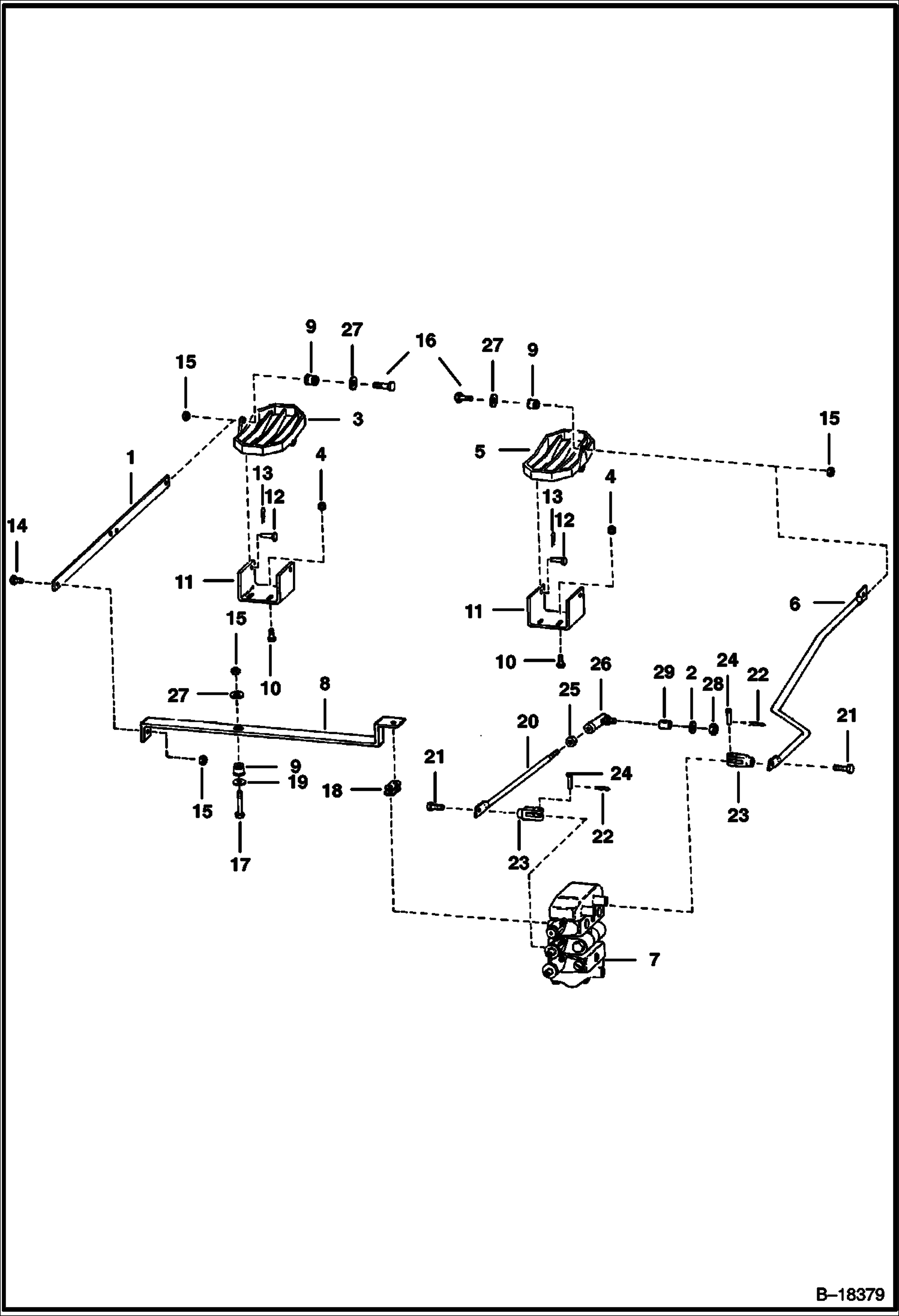 ПЕДАЛИ УПРАВЛЕНИЯ (СЕРИЙНЫЙ НОМЕР 13001 - 14999)