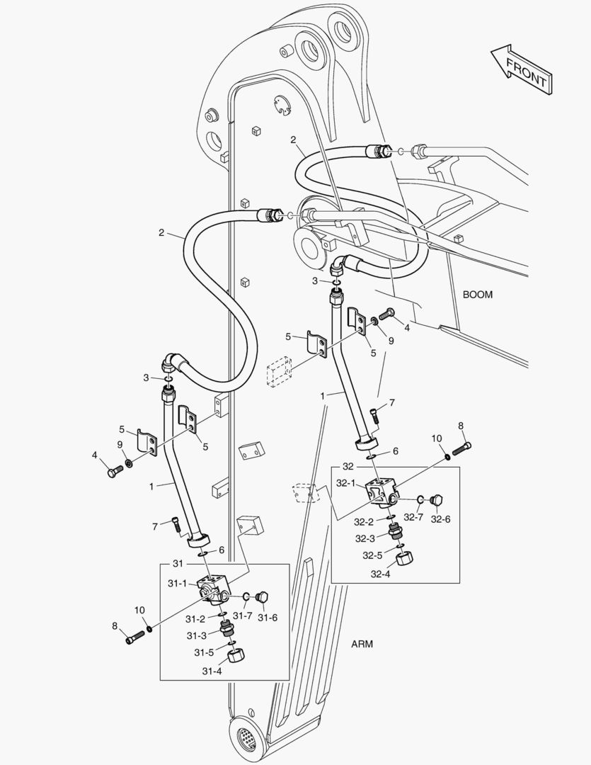 6760 ARM PIPING - ONE & TWO WAY(ARM 2.1m)