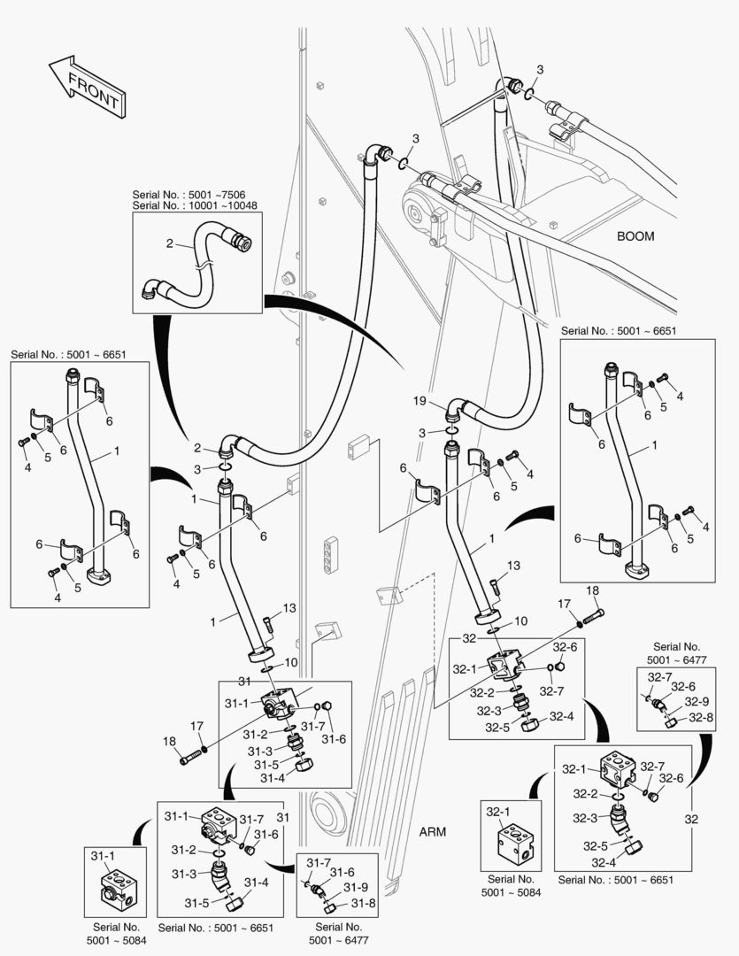 6580 ARM PIPING - ONE & TWO WAY(ARM 3.75m)