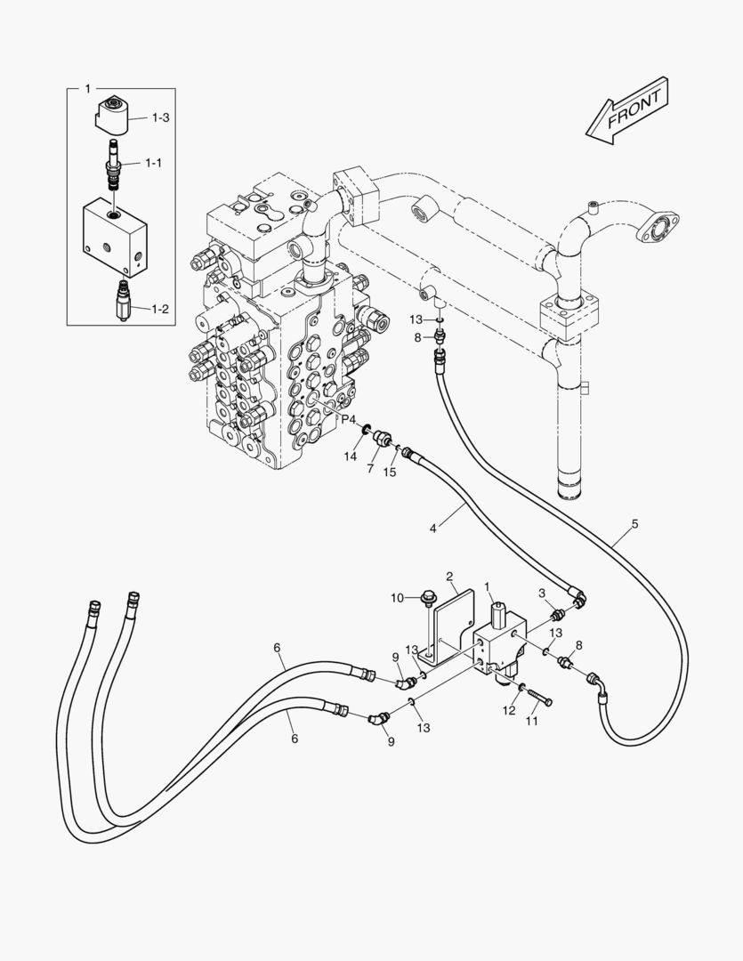 6130 MAIN PIPING - QUICK COUPLER